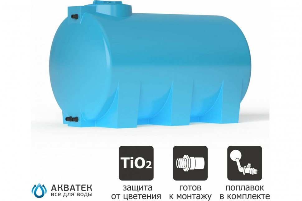 Бак для воды Акватек ATH 1000 (синий) с поплавком