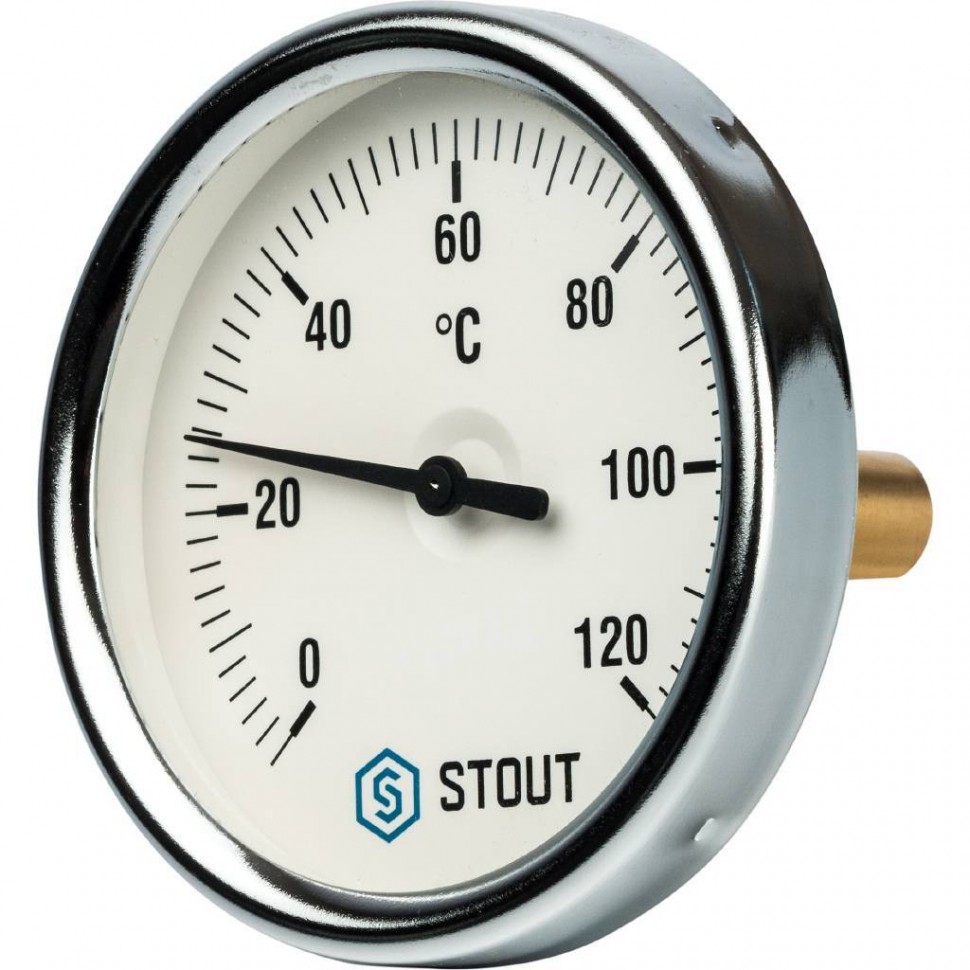 Термометр Stout корпус 80 мм/гильза 50 мм 0...120°C