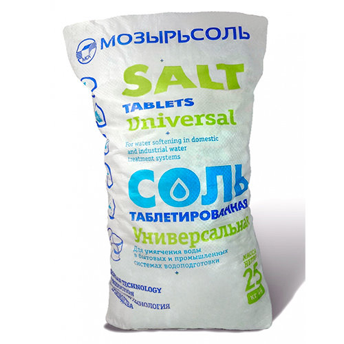 Соль таблетированная Мозырьсоль Белорусская 25 кг