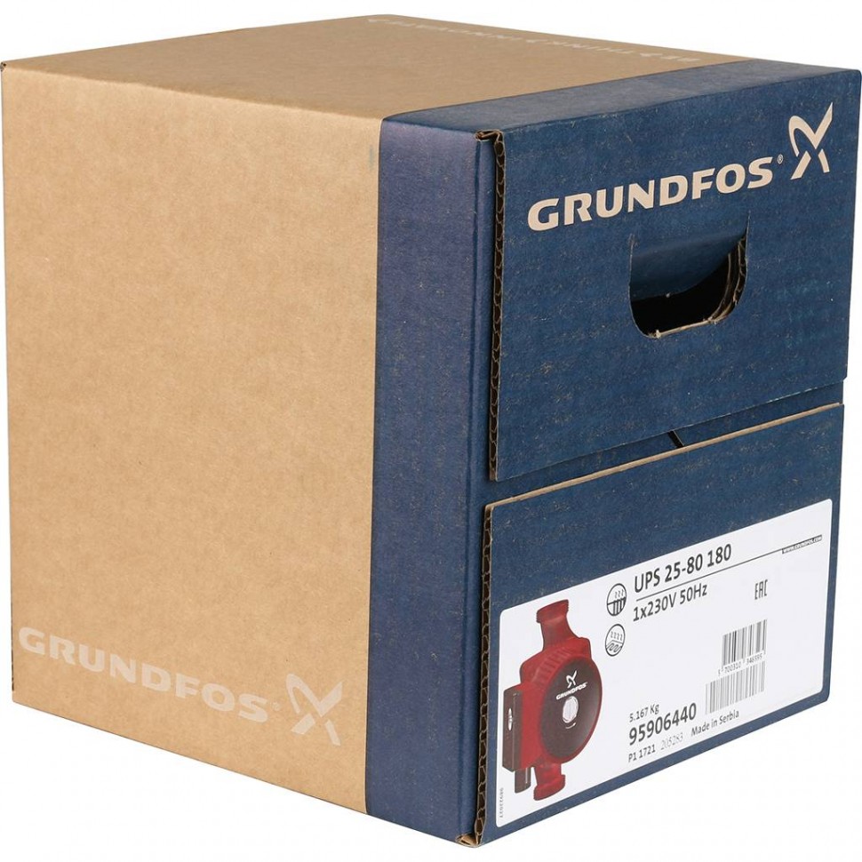 Циркуляционный насос Grundfos UPS 25-80