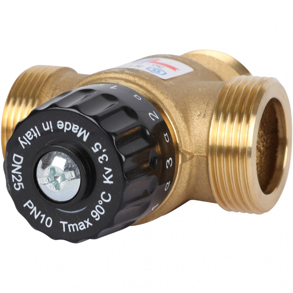 Термостатический смесительный клапан для систем отопления и ГВС 1 1/4" НР 30-65°С KV 3,5 STOUT