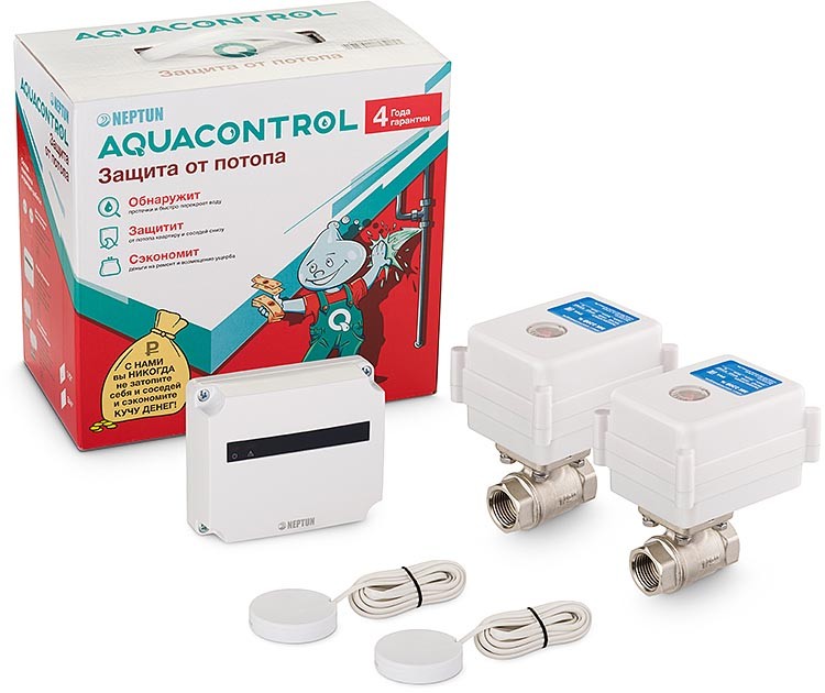 Комплект система защиты от протечек воды Neptun Aquacontrol 1/2"