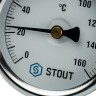 Термометр Stout корпус 63 мм/гильза 50 мм 0...160°C